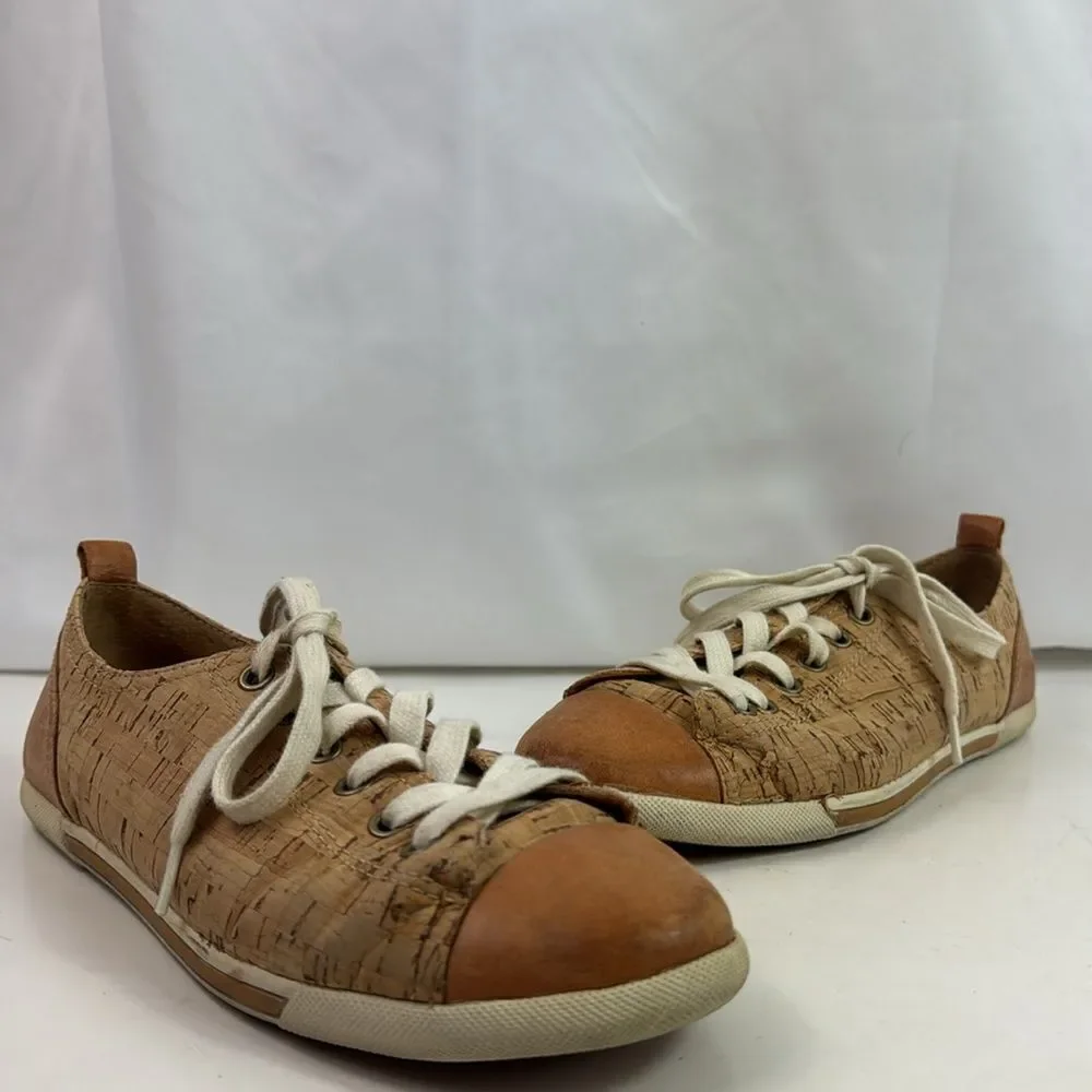 Kork-ease Silvia Brown Cork Leather Women's Sneakers